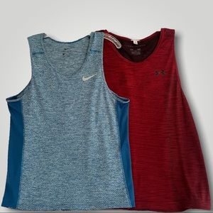 Nike & UA tanks - L